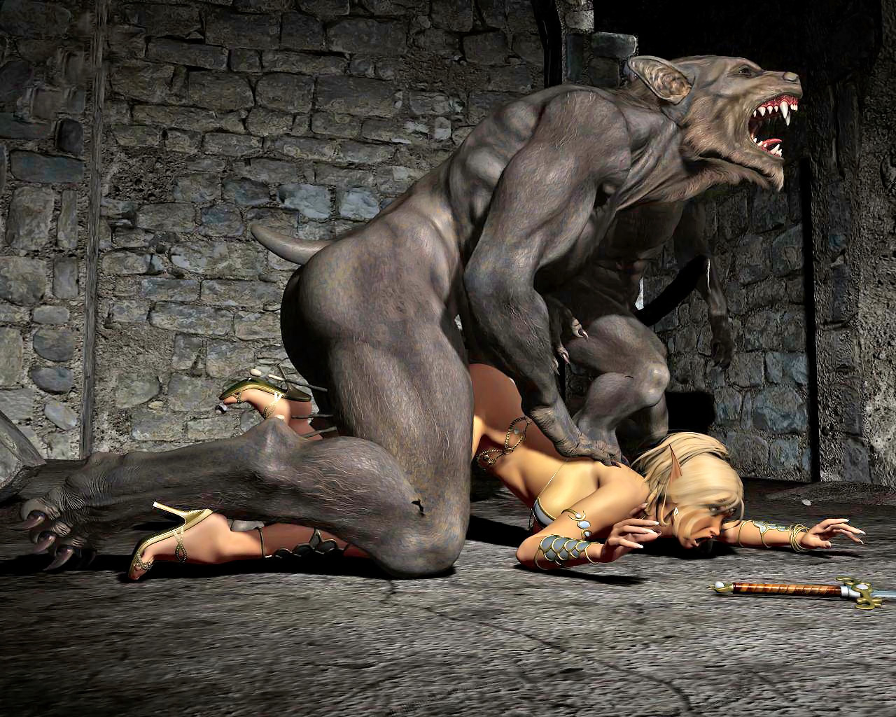 Raped by a werewolf sexy scenes